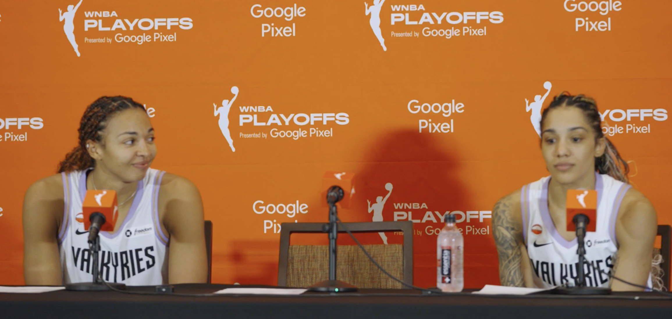 Gabby Williams and Kiah Stokes Reflect on Valkyries Advancing to the WNBA Finals | 10/9/26